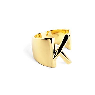 SINGULARU Personalisierter Signet Letter Ring. Messing mit 18 Kt Vergoldeter Beschichtung. Schmuck für Damen. Buchstabe K. SINGULARU Personalisierter Signet Letter Ring. Messing mit 18 Kt Vergoldeter Beschichtung. Schmuck für Damen. Buchstabe K.
