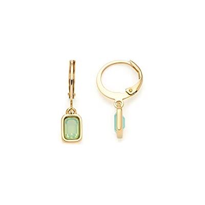 JEWELS BY LEONARDO Ohrhänger Ciao Sofia 1 Paar • Ohr-Ringe aus goldfarbenem Edelstahl • beweglicher mintgrüner Glaskirstall • Schmuck Geschenk für Frauen • 021653 JEWELS BY LEONARDO Ohrhänger Ciao Sofia 1 Paar • Ohr-Ringe aus goldfarbenem Edelstahl • beweglicher mintgrüner Glaskirstall • Schmuck Geschenk für Frauen • 021653