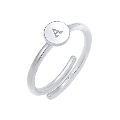 Elli Ring Damen Buchstabe A Kreis Verstellbar Basic in 925 Sterling Silber Vergoldet Elli Ring Damen Buchstabe A Kreis Verstellbar Basic in 925 Sterling Silber Vergoldet