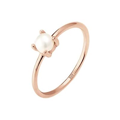 Elli Ring Damen Solitär Schlicht mit Süßwasserperle aus 925 Sterling Silber Elli Ring Damen Solitär Schlicht mit Süßwasserperle aus 925 Sterling Silber