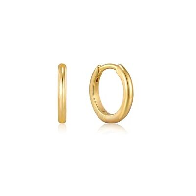 Ania Haie Damen Creolen EDIT EAR Ohrringe aus 925 Sterling Silber 14k vergoldet, Größe: 12 mm, inkl. Geschenkverpackung Ania Haie Damen Creolen EDIT EAR Ohrringe aus 925 Sterling Silber 14k vergoldet, Größe: 12 mm, inkl. Geschenkverpackung