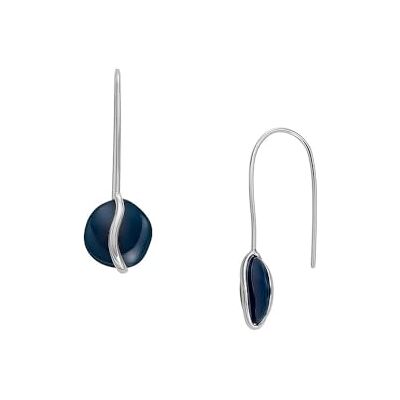 Skagen Damen Silberfarbener Edelstahl oder Halbedelstein mit Hakenverschluss Ohrringe Skagen Damen Silberfarbener Edelstahl oder Halbedelstein mit Hakenverschluss Ohrringe