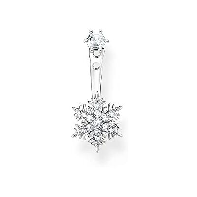 THOMAS SABO Einzel Ohrstecker Schneeflocke mit weißen Steinen 925 Sterling Silber H2255-051-14 THOMAS SABO Einzel Ohrstecker Schneeflocke mit weißen Steinen 925 Sterling Silber H2255-051-14