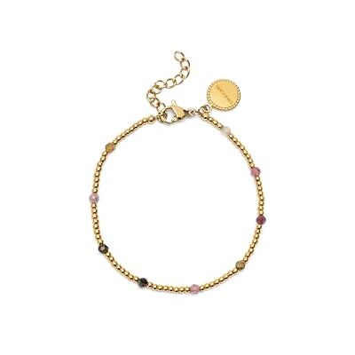 SINGULARU Armband Tourmaline Dream Edelstahl mit 18K vergoldung und Natursteine. Schmuck für Damen. SINGULARU Armband Tourmaline Dream Edelstahl mit 18K vergoldung und Natursteine. Schmuck für Damen.