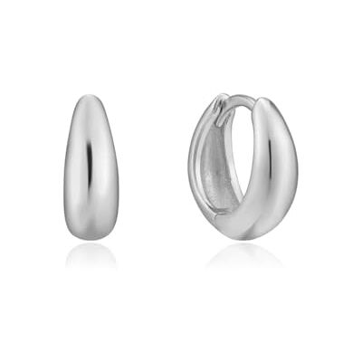 Ania Haie Damen Ohrstecker LUXE MINIMALISM Huggie Hoop aus 925 Sterling Silber, Länge 11mm, inkl. Geschenkverpackung Ania Haie Damen Ohrstecker LUXE MINIMALISM Huggie Hoop aus 925 Sterling Silber, Länge 11mm, inkl. Geschenkverpackung