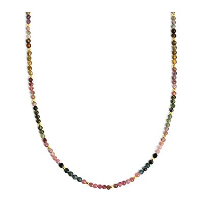 SINGULARU Altea Dots Tourmaline Syra Halskette. Edelstahl mit 18 Kt Vergoldeter Beschichtung und Naturstein. Schmuck für Damen. SINGULARU Altea Dots Tourmaline Syra Halskette. Edelstahl mit 18 Kt Vergoldeter Beschichtung und Naturstein. Schmuck für Damen.