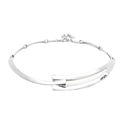 Uno de 50 Halskette, starr, aus Metalllegierung, versilbert mit Sterlingsilber, handgefertigter Schmuck, Einheitsgröße, Legierung, Kein Edelstein Uno de 50 Halskette, starr, aus Metalllegierung, versilbert mit Sterlingsilber, handgefertigter Schmuck, Einheitsgröße, Legierung, Kein Edelstein