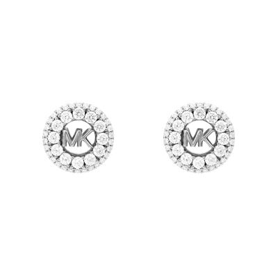 Michael Kors Damenohrringe aus silberfarbenem Halbedelstein mit Stecker Michael Kors Damenohrringe aus silberfarbenem Halbedelstein mit Stecker