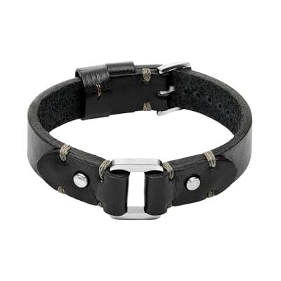 Fossil Machine Herren Schwarzes Lederarmband, JF04946040 Fossil Machine Herren Schwarzes Lederarmband, JF04946040
