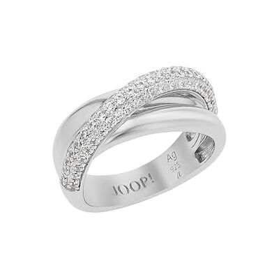 JOOP! Ring für Damen, Silber 925, 8 mm, mit Zirkonia, silber, Geschenkidee, kommt in Schmuck Geschenk Box JOOP! Ring für Damen, Silber 925, 8 mm, mit Zirkonia, silber, Geschenkidee, kommt in Schmuck Geschenk Box