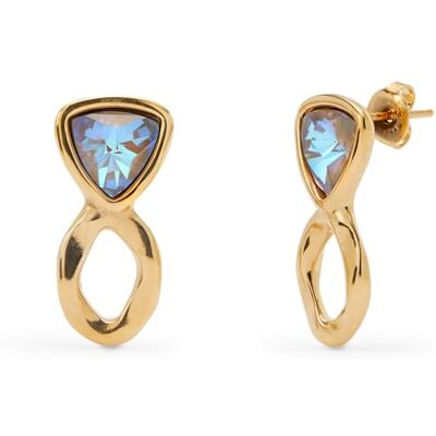 Uno de 50 UNOde50 Ohrringe mit Kristallen, dreieckige Form, vergoldet mit 18 Karat, handgefertigter Schmuck, hergestellt in Spanien, Estandar, Metalllegierung, Kein Edelstein Uno de 50 UNOde50 Ohrringe mit Kristallen, dreieckige Form, vergoldet mit 18 Karat, handgefertigter Schmuck, hergestellt in Spanien, Estandar, Metalllegierung, Kein Edelstein