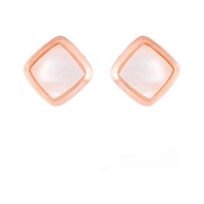 LUXENTER Pendientes de Ojo de Gato acabados en oro rosa de 18K Mosi LUXENTER Pendientes de Ojo de Gato acabados en oro rosa de 18K Mosi