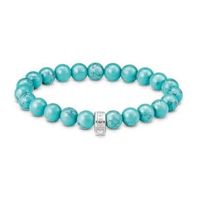 THOMAS SABO Armband mit türkisfarbenen Beads 925 Sterling Silber X0293-404-17-L15 THOMAS SABO Armband mit türkisfarbenen Beads 925 Sterling Silber X0293-404-17-L15
