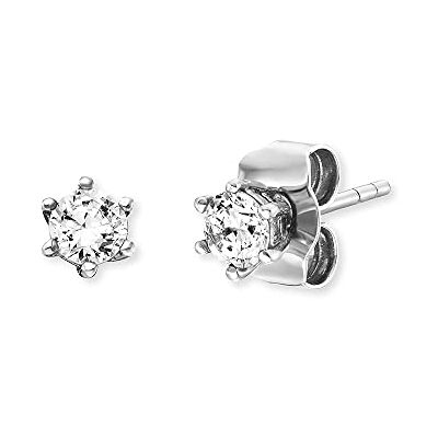 Engelsrufer Keep it so simple Damen Ohrstecker Shiny aus Sterling Silber mit Zirkonia nickelfrei Größe: 4mm Engelsrufer Keep it so simple Damen Ohrstecker Shiny aus Sterling Silber mit Zirkonia nickelfrei Größe: 4mm
