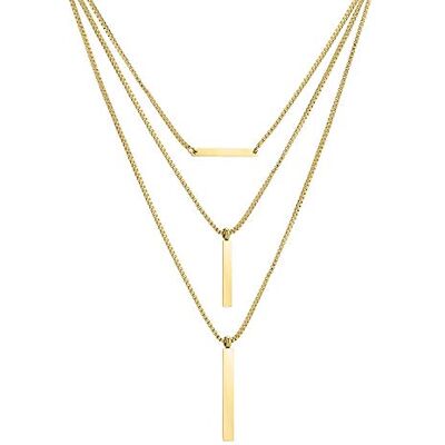 LIEBESKIND Berlin Damen-Kette Edelstahl (Gold) LJ-0446-N-47 LIEBESKIND Berlin Damen-Kette Edelstahl (Gold) LJ-0446-N-47