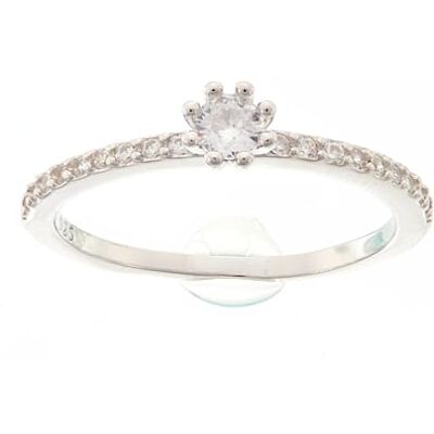 Brilio Silver Ring Gentle Silver Ring with Zircons RI023W Circuit: 52mm sBS1256-52 Marke, Estándar, Nicht-Edelmetall, Kein Edelstein Brilio Silver Ring Gentle Silver Ring with Zircons RI023W Circuit: 52mm sBS1256-52 Marke, Estándar, Nicht-Edelmetall, Kein Edelstein