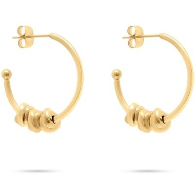 S. Oliver Ohrring Elegante Creolen aus poliertem Edelstahl gold wasserfest & hautfreundlich S. Oliver Ohrring Elegante Creolen aus poliertem Edelstahl gold wasserfest & hautfreundlich