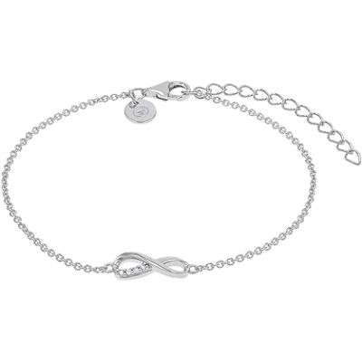 TOM TAILOR Armband mit Anhänger für Damen, Sterling Silber 925, mit Zirkonia, 16+4 cm, silber, Infinity, Geschenkidee, Armschmuck, Damenschmuck, 2100584 TOM TAILOR Armband mit Anhänger für Damen, Sterling Silber 925, mit Zirkonia, 16+4 cm, silber, Infinity, Geschenkidee, Armschmuck, Damenschmuck, 2100584