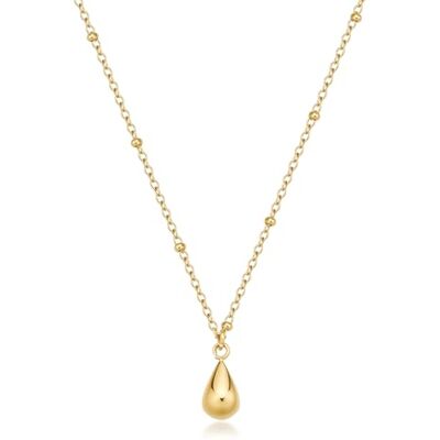 Brosway Perfect Halskette für Damen aus 316L Edelstahl mit 14K-vergoldeter-PVD-Beschichtung mit Tropfen-Anhänger Länge: 45cm, BPC10 Brosway Perfect Halskette für Damen aus 316L Edelstahl mit 14K-vergoldeter-PVD-Beschichtung mit Tropfen-Anhänger Länge: 45cm, BPC10