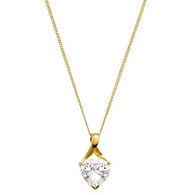 Amor Kette mit Anhänger Damen Halsschmuck, mit Zirkonia synth., 42 cm, Gold, Herz, Kommt in Schmuck Geschenk Box, Amor Kette mit Anhänger Damen Halsschmuck, mit Zirkonia synth., 42 cm, Gold, Herz, Kommt in Schmuck Geschenk Box,