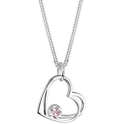 Elli Halskette Silber 925 Herz Anhänger Damen Kette Kristall, Schmuck Geschenke für Frauen Mädchen Mama Freundin, Silberkette Länge 45cm Elli Halskette Silber 925 Herz Anhänger Damen Kette Kristall, Schmuck Geschenke für Frauen Mädchen Mama Freundin, Silberkette Länge 45cm
