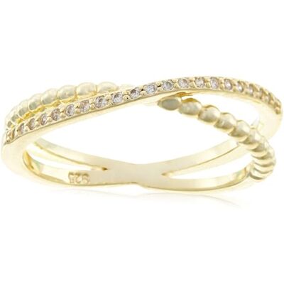 Beneto Ring Gold plattiert Double Ring with Silver AGG196 Schaltung: 58 mm sBE0450-58 Marke, Estándar, Nicht-Edelmetall, Kein Edelstein Beneto Ring Gold plattiert Double Ring with Silver AGG196 Schaltung: 58 mm sBE0450-58 Marke, Estándar, Nicht-Edelmetall, Kein Edelstein