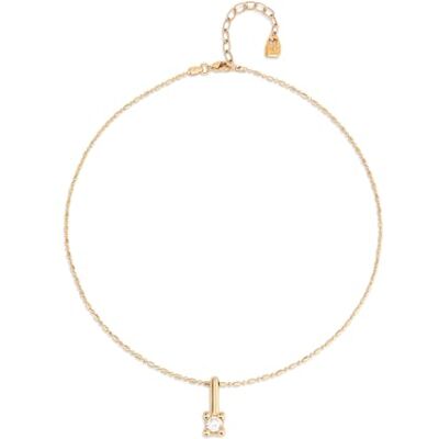 Uno de 50 Halskette Kette aus Metalllegierung 18 K vergoldet weißer Zirkonia in der Mitte handgefertigter Schmuck Hergestellt in Spanien, Einheitsgröße, Gold, Kein Edelstein Uno de 50 Halskette Kette aus Metalllegierung 18 K vergoldet weißer Zirkonia in der Mitte handgefertigter Schmuck Hergestellt in Spanien, Einheitsgröße, Gold, Kein Edelstein