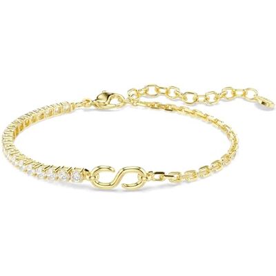 Swarovski Matrix Armband, Rundschliff, Weiß, 18 Karat Vergoldet Swarovski Matrix Armband, Rundschliff, Weiß, 18 Karat Vergoldet