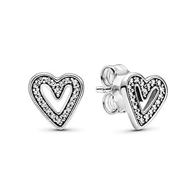 PANDORA Ohrstecker "funkelnde Herzen" Silber 298685C01 PANDORA Ohrstecker "funkelnde Herzen" Silber 298685C01