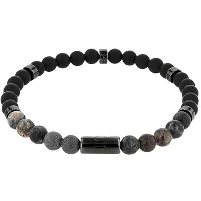 JOOP! Armband Edelstahl Herren Armschmuck, mit Achat, 19 cm, Grau, Kommt in Schmuck Geschenk Box, 2038991 JOOP! Armband Edelstahl Herren Armschmuck, mit Achat, 19 cm, Grau, Kommt in Schmuck Geschenk Box, 2038991