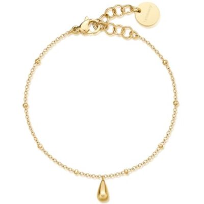 Brosway Perfect Armband für Damen aus 316 L Stahl mit 14K-vergoldeter-PVD-Beschichtung mit Tropfenanhänger Größe: 18 cm, BPC18 Brosway Perfect Armband für Damen aus 316 L Stahl mit 14K-vergoldeter-PVD-Beschichtung mit Tropfenanhänger Größe: 18 cm, BPC18