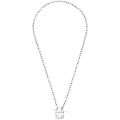 Diesel Herren-Edelstahl-Halskette mit Knebelverschluss, Silber-Grau Diesel Herren-Edelstahl-Halskette mit Knebelverschluss, Silber-Grau