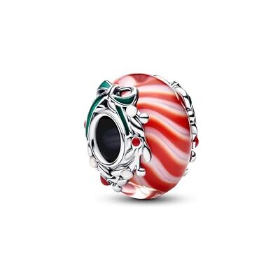PANDORA Zuckerstange Murano-Glas Charm 794252C01 Charm Anhänger PANDORA Zuckerstange Murano-Glas Charm 794252C01 Charm Anhänger