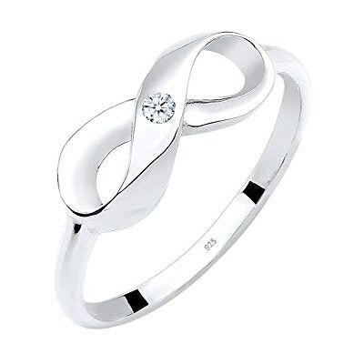 DIAMORE Elli DIAMONDS Ring Women Infinity Symbol Elegant with Diamond (0.03 ct.) in 925 Sterling Silver DIAMORE Elli DIAMONDS Ring Women Infinity Symbol Elegant with Diamond (0.03 ct.) in 925 Sterling Silver