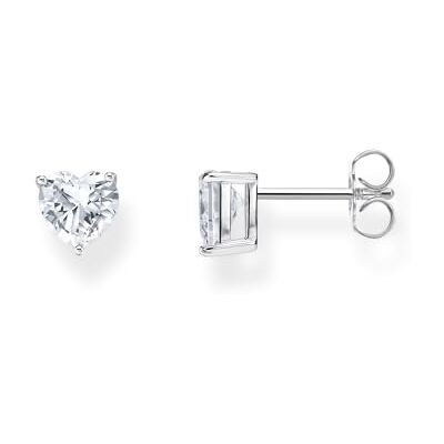 THOMAS SABO Ohrstecker mit weißem Stein in Herzform Recyceltes 925 Silber H2306-051-14 THOMAS SABO Ohrstecker mit weißem Stein in Herzform Recyceltes 925 Silber H2306-051-14