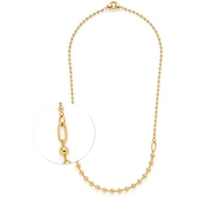 JEWELS BY LEONARDO Halskette Clip & Mix Dotty • mittellange Kugel-Kette aus goldfarbenem Edelstahl • Mix aus feinen und kräftigeren Kugeln • 60-61,3 cm Länge • Schmuck Geschenk für Frauen • 024923 JEWELS BY LEONARDO Halskette Clip & Mix Dotty • mittellange Kugel-Kette aus goldfarbenem Edelstahl • Mix aus feinen und kräftigeren Kugeln • 60-61,3 cm Länge • Schmuck Geschenk für Frauen • 024923