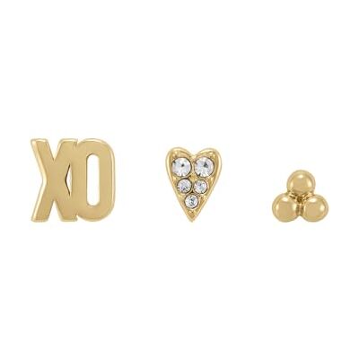 Fossil Damen Jewelry Goldfarbener Messing Ohrring, JA7277SET Fossil Damen Jewelry Goldfarbener Messing Ohrring, JA7277SET