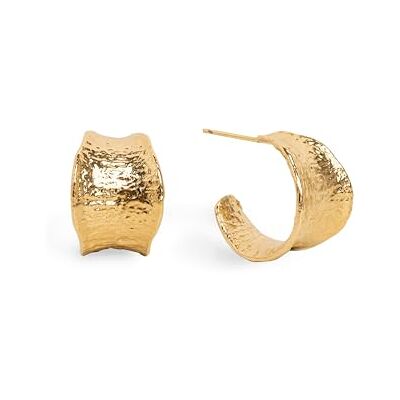 SINGULARU Boucles d'oreilles Boho Boucles d'oreilles en laiton plaqué or 18Kt Boucles d'oreilles cerclées avec fermeture par bouton pression Bijoux pour femmes SINGULARU Boucles d'oreilles Boho Boucles d'oreilles en laiton plaqué or 18Kt Boucles d'oreilles cerclées avec fermeture par bouton pression Bijoux pour femmes
