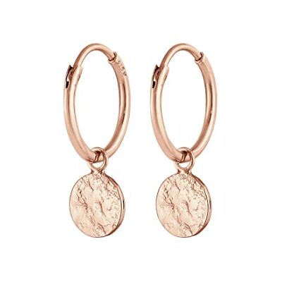 Elli Ohrringe Damen Creolen Plättchen Coin Anhänger Organic 925 Silber Elli Ohrringe Damen Creolen Plättchen Coin Anhänger Organic 925 Silber
