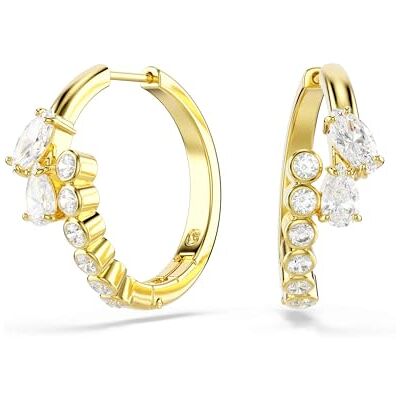 Swarovski Mesmera Creolen, Mischschliff, Weiß, 18 Karat Vergoldet Swarovski Mesmera Creolen, Mischschliff, Weiß, 18 Karat Vergoldet