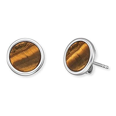 Engelsrufer Damen Ohrstecker aus Sterling Silber mit Tigerauge Kraftstein Anhänger, Steckverschluss, nickelfrei, 10mm, ERE-TE-ST Engelsrufer Damen Ohrstecker aus Sterling Silber mit Tigerauge Kraftstein Anhänger, Steckverschluss, nickelfrei, 10mm, ERE-TE-ST