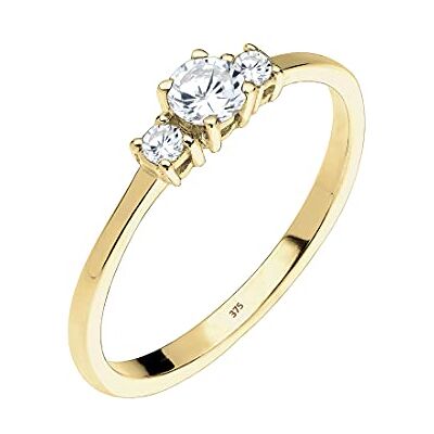 Elli PREMIUM Ring Damen Trio mit Zirkonia Steinen in 375 Gelbgold Elli PREMIUM Ring Damen Trio mit Zirkonia Steinen in 375 Gelbgold