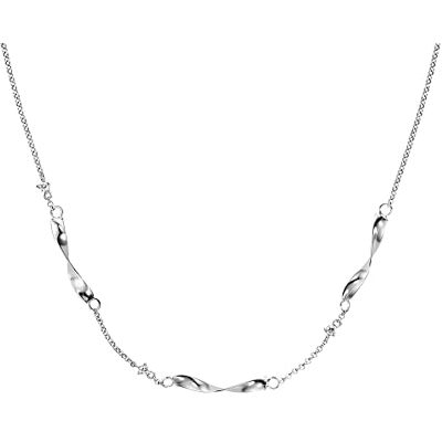 Engelsrufer Damen Halskette Twist aus Sterling Silber besetzt mit drei Zirkonia Steinen Karabinerverschluss in zwei Längen verstellbar nickelfrei Engelsrufer Damen Halskette Twist aus Sterling Silber besetzt mit drei Zirkonia Steinen Karabinerverschluss in zwei Längen verstellbar nickelfrei