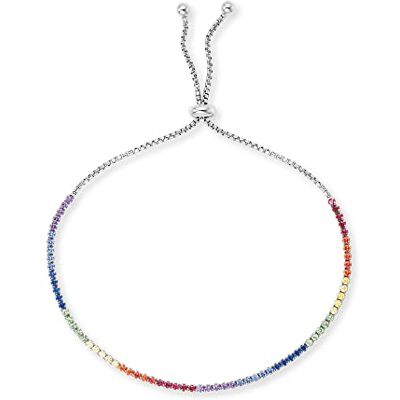 Engelsrufer Armband aus Sterlingsilber mit Zirkoniasteinen Multicolor, Länge: 24cm, ERB-LILSTELLA-ZIM Engelsrufer Armband aus Sterlingsilber mit Zirkoniasteinen Multicolor, Länge: 24cm, ERB-LILSTELLA-ZIM