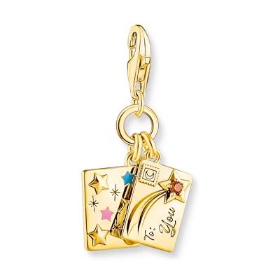THOMAS SABO Charm-Anhänger 925 Sterlingsilber, 750 Gelbgold Vergoldung, Kaltemail THOMAS SABO Charm-Anhänger 925 Sterlingsilber, 750 Gelbgold Vergoldung, Kaltemail