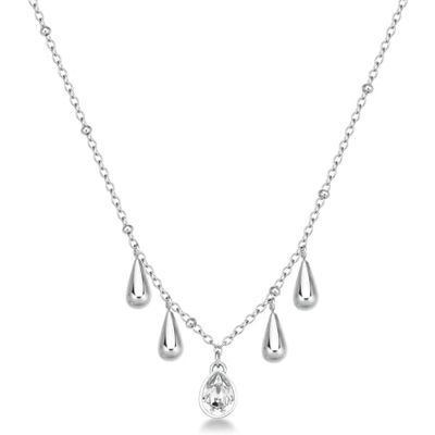 Brosway Perfect Halskette für Damen aus 316L Edelstahl mit Tropfen-Anhänger und Zirkonia Länge: 45cm, BPC38 Brosway Perfect Halskette für Damen aus 316L Edelstahl mit Tropfen-Anhänger und Zirkonia Länge: 45cm, BPC38