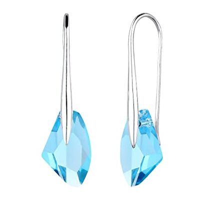 Elli Ohrringe Damen Aquamarin mit Kristalle in 925 Sterling Silber Elli Ohrringe Damen Aquamarin mit Kristalle in 925 Sterling Silber