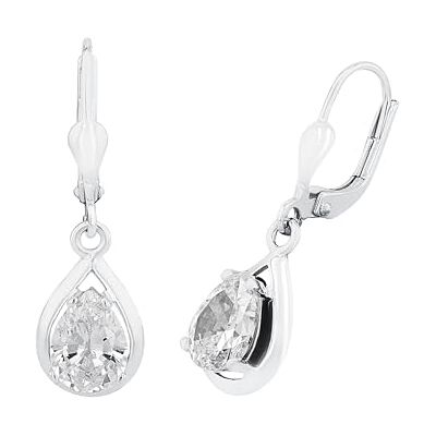 Amor Ohrhänger 925 Sterling Silber Damen Ohrschmuck, mit Zirkonia synth., 2,8 cm, Silber, Kommt in Schmuck Geschenk Box, 2017173 Amor Ohrhänger 925 Sterling Silber Damen Ohrschmuck, mit Zirkonia synth., 2,8 cm, Silber, Kommt in Schmuck Geschenk Box, 2017173