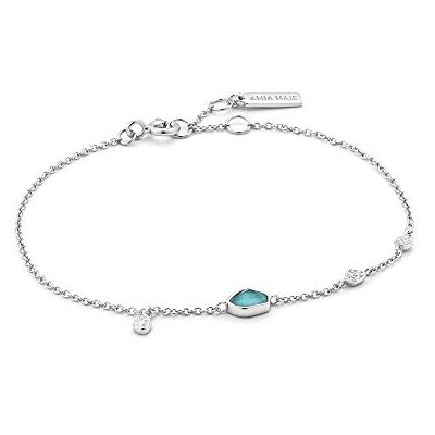Ania Haie Damen Armband MINERAL GLOW Turquoise Discs aus 925 Sterling Silber, drei Silberplättchen, ein Türkis Anhänger, Länge 16,5cm + 2cm Verlängerung, inkl. Geschenkverpackung Ania Haie Damen Armband MINERAL GLOW Turquoise Discs aus 925 Sterling Silber, drei Silberplättchen, ein Türkis Anhänger, Länge 16,5cm + 2cm Verlängerung, inkl. Geschenkverpackung