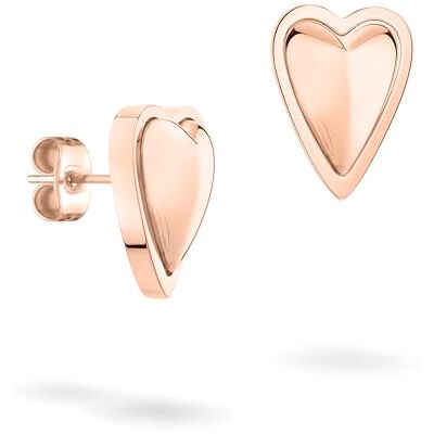 LIEBESKIND BERLIN Metal Heart Ohrring Ohrstecker aus Edelstahl IP Roségold 1,5 cm Steckverschluss wasserfest & hautfreundlich LIEBESKIND BERLIN Metal Heart Ohrring Ohrstecker aus Edelstahl IP Roségold 1,5 cm Steckverschluss wasserfest & hautfreundlich
